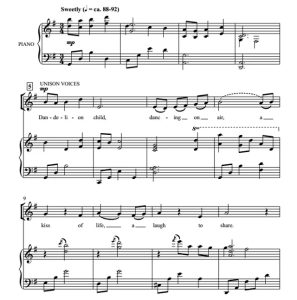 商品为SA 二声部合唱线谱 蒲公英的孩子 Dandelion Child 童声女声合唱+钢琴谱 有试听-云音圈