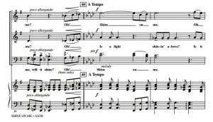 商品为SATB 四声部合唱线谱 让我闪耀 Shine on Me 混声合唱谱 有试听-云音圈