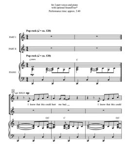 商品为SA 二声部合唱线谱 酷玩乐队 feelslikeimfallinginlove 贝克版 童声女声合唱谱 有试听-云音圈