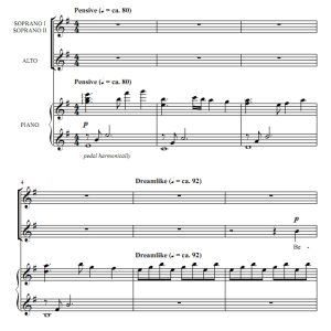 商品为SSA 三声部合唱线谱 雪的孤独 The Solitude of Snow 童声女声合唱线谱 有试听-云音圈