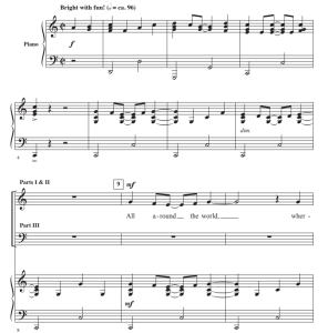 商品为合唱伴奏音频mp3 来自全世界的你好 Hello From Around The World 吉尔平版 合唱伴奏音频 有试听-云音圈