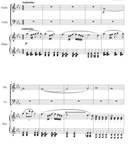 世界需要和平 The World Needs Peace 小提琴大提琴钢琴总分谱 有试听-云音圈