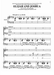 商品为SATB 四声部合唱线谱 以利亚和约书亚 Elijah and Joshua 阿尔布雷克特版 经典灵歌  混声合唱谱 有试听-云音圈