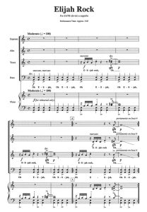 商品为SATB 四声部合唱线谱 以利亚赞歌 Elijah Rock 霍根版 阿卡贝拉  无伴奏混声合唱谱 有试听-云音圈