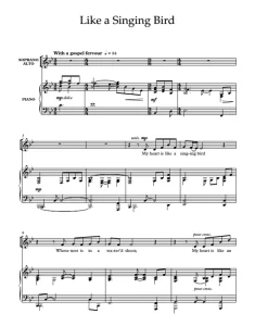 商品为SA 二声部合唱线谱 像只欢唱的鸟儿 Like a Singing Bird 奇科特版 童声女声合唱谱 有试听-云音圈