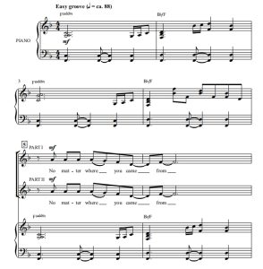 商品为SA 二声部合唱线谱 同一个太阳下 Beneath One Sun 克罗克版 童声女声合唱谱 有试听-云音圈