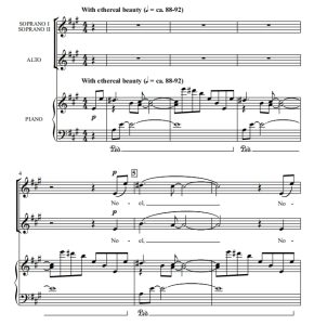 商品为SSA 三声部合唱线谱 圣诞幻想 Noel Fantasy 瓦戈纳版 童声女声合唱谱 有试听-云音圈