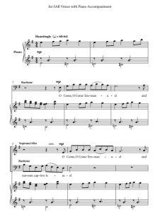 商品为SAB 三声部合唱线谱 圣诞歌 O Come, O Come Emmanuel 雷伊版 混声合唱谱 有试听-云音圈