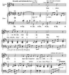 商品为伴奏分谱 彩虹之上 Over The Rainbow 施奈德版 合唱伴奏分谱 有试听-云音圈