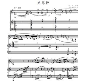 姑苏行  竹笛钢琴谱-云音圈