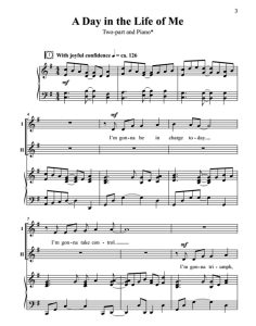 商品为SA 二声部合唱线谱 我生命中的一天 A Day in the Life of Me 布罗斯版 童声女声合唱+钢琴谱 有试听-云音圈