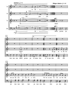 商品为SATB 四声部合唱线谱 收割者 Segalariak 埃贝尔丁版 阿卡贝拉 无伴奏混声合唱谱 有试听-云音圈