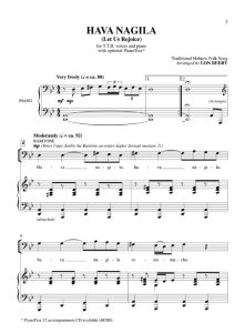 商品为TTB 三声部合唱线谱 犹太民歌 Hava Nagila 拜瑞版 男声合唱+钢琴谱  有试听-云音圈