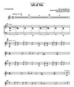 商品为伴奏分谱 约翰传奇 All of Me 赫夫版 合唱伴奏分谱 有试听-云音圈
