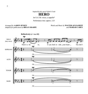 商品为SATB 四声部合唱线谱 英雄 Hero 夏尔普版 流行阿卡贝拉 无伴奏混声合唱谱 有试听-云音圈