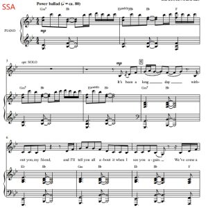 商品为SSA 三声部合唱线谱 速度与激情7 See You Again 比林斯利版 童声女声合唱谱 有试听-云音圈