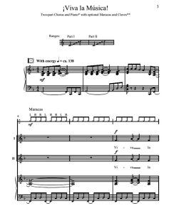 商品为合唱伴奏音频mp3 音乐万岁 Viva la Musica 二部童声女声合唱SA+钢琴谱 有试听-云音圈