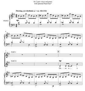 商品为SA 二声部合唱线谱 音乐是…… Music Is 童声女声合唱+钢琴谱 有试听-云音圈