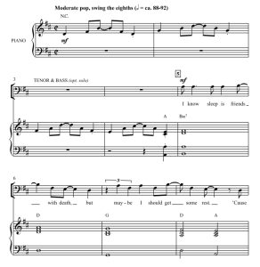 商品为SATB 四声部合唱线谱 Belong Together 贝克版  混声合唱谱 有试听-云音圈