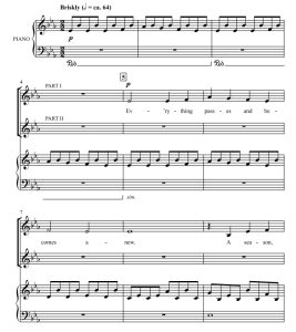 商品为SA 二声部合唱线谱 Cada Cosa 卡瓦佐斯版 童声女声合唱谱 有试听-云音圈