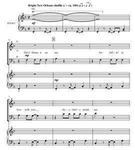 商品为SAB 三声部合唱线谱 Don't Blame It on Me 扎诺版 混声流行合唱谱 有试听-云音圈