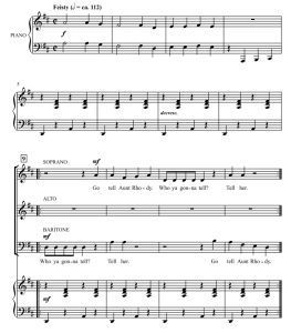 商品为SAB 三声部合唱线谱 Go Tell Aunt Rhody 美国民歌 吉尔平版 混声合唱谱 有试听-云音圈