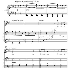 商品为SAB 三声部合唱线谱 O Nata Lux 约翰逊版 混声合唱谱 有试听-云音圈