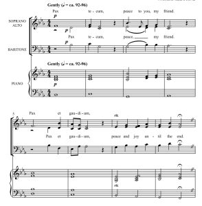 商品为SAB 三声部合唱线谱 Pax Tecum 斯泰恩版 混声合唱谱 有试听-云音圈