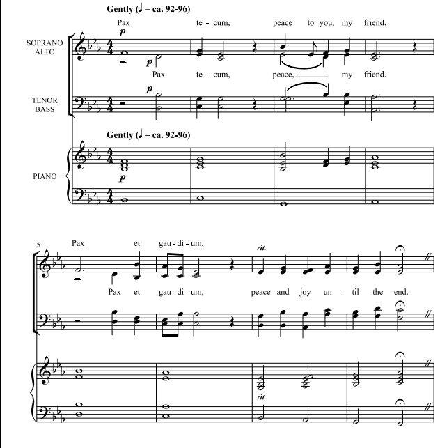 商品为合唱伴奏音频mp3 Pax Tecum 斯泰恩版 合唱伴奏音频 有试听
