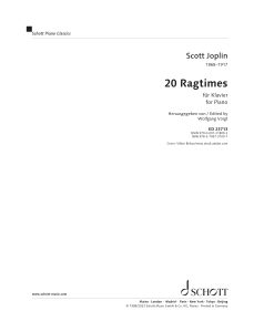 乔普林 20首拉格泰姆选集 德国肖特 原版-云音圈