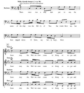 商品为TTBB 四声部合唱线谱 The Wellerman 爱默生版 阿卡贝拉 男声无伴奏合唱谱 有试听-云音圈