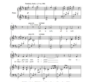 商品为SAB 三声部合唱线谱 一切都好 拉尔森版 混声合唱谱 有试听-云音圈