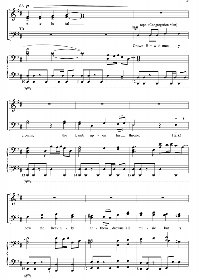 图片[2]-商品为SATB 四声部合唱线谱 为他加冕 福里斯特 混声合唱+钢琴谱 有试听