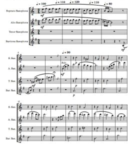 人生的旋转木马 久石让 SATB萨克斯四重奏 总谱+分谱 有试听-云音圈