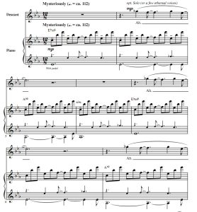 商品为SA 二声部合唱线谱 冰雪奇缘2 Into The Unknown 施奈德版 童声女声合唱谱 有试听-云音圈