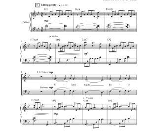 商品为SAB 三声部合唱线谱 凯尔特平安夜 蒂尔尼版 混声合唱+钢琴谱  有试听-云音圈