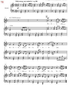 商品为TB 二声部合唱线谱 印第安民歌 Heleluyan 瓦格纳版 男声合唱谱 有试听-云音圈