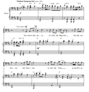 商品为SATB 四声部合唱线谱 去河边 雷尼版 混声合唱谱 有试听-云音圈