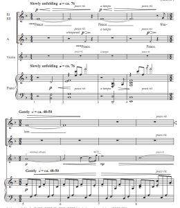 商品为SSA 三声部合唱线谱 和平 福雷斯特版 童声女声合唱+钢琴谱 有试听-云音圈