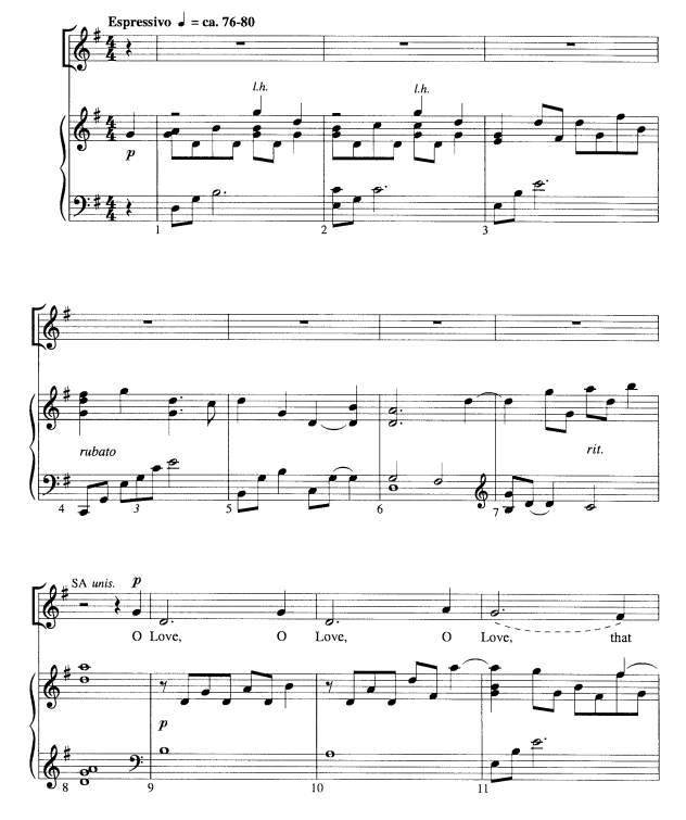 商品为SATB 四声部合唱线谱 哦，是爱 哈根伯格版  混声合唱+钢琴谱 有试听