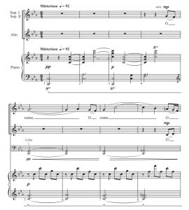 商品为SSA 三声部合唱线谱 圣诞歌 O Come，Emmanuel 哈根伯格版 童声女声合唱+钢琴谱 有试听-云音圈