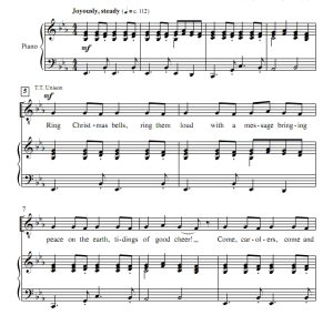 商品为TTBB 四声部合唱线谱 圣诞节 拉尔森版 男声合唱+钢琴谱 有试听-云音圈