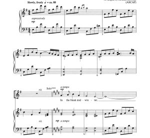 商品为SATB 四声部合唱线谱 在宁静的隆冬 海斯版 混声合唱+钢琴谱 有试听-云音圈