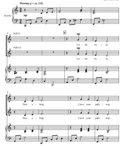 商品为SA 二声部合唱线谱 小河 朗格版 童声女声合唱谱 有试听-云音圈