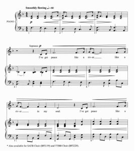 商品为SSAA 四声部合唱线谱 就像我心中的河流 福里斯特版 童声女声合唱+钢琴谱 有试听-云音圈