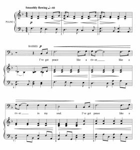 商品为TTBB 四声部合唱线谱 就像我心中的河流 福里斯特版  男声合唱+钢琴谱 有试听-云音圈