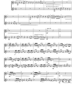 峡谷的回声 单簧管二重奏 总谱 共3页 有试听-云音圈