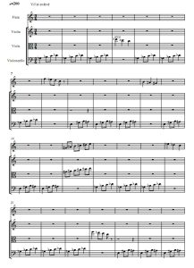 带刺的华尔兹 长笛小提琴中提琴大提琴重奏 总谱+分谱 有试听-云音圈