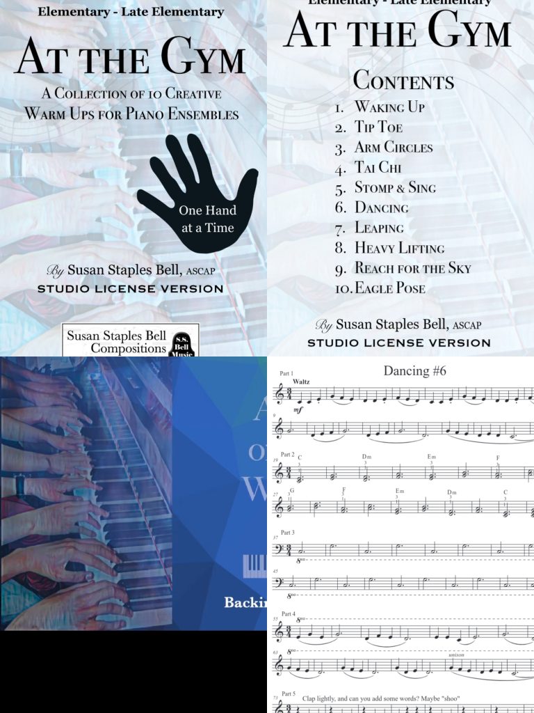 苏珊·斯台普斯·贝尔 《钢琴健身房：10首创意钢琴合奏热身曲》适合小学一到六年级使用