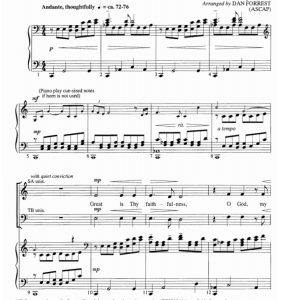 商品为SATB 四声部合唱线谱 忠诚如此伟大 福里斯特版 混声合唱+钢琴谱 有试听-云音圈